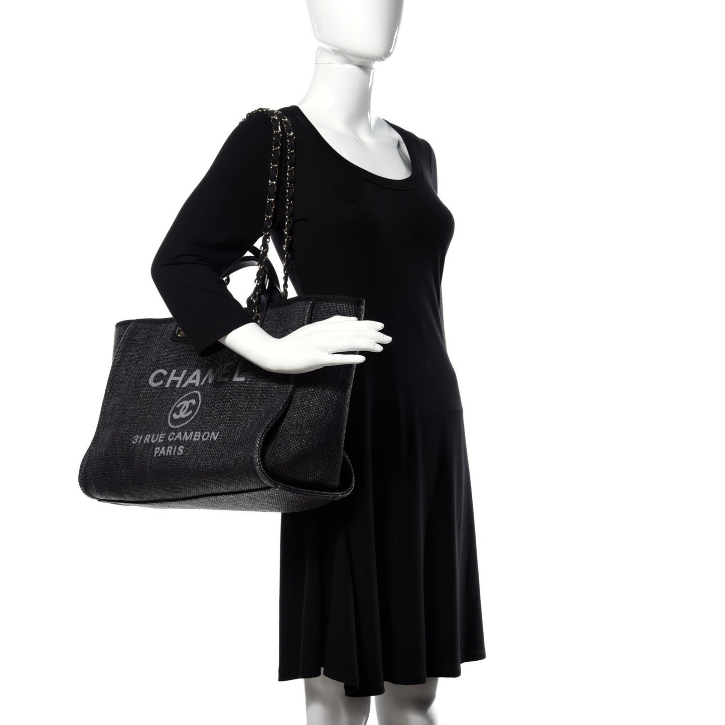 Canvas Medium Deauville Tote Grey