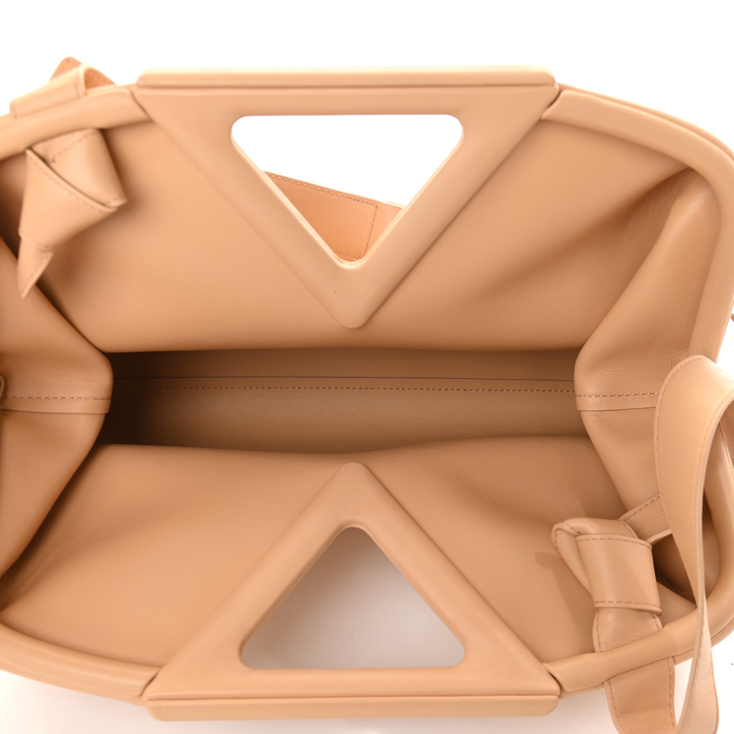 Bottega Veneta Calfskin Medium The Point Triangle Bag Almond 5 of 8