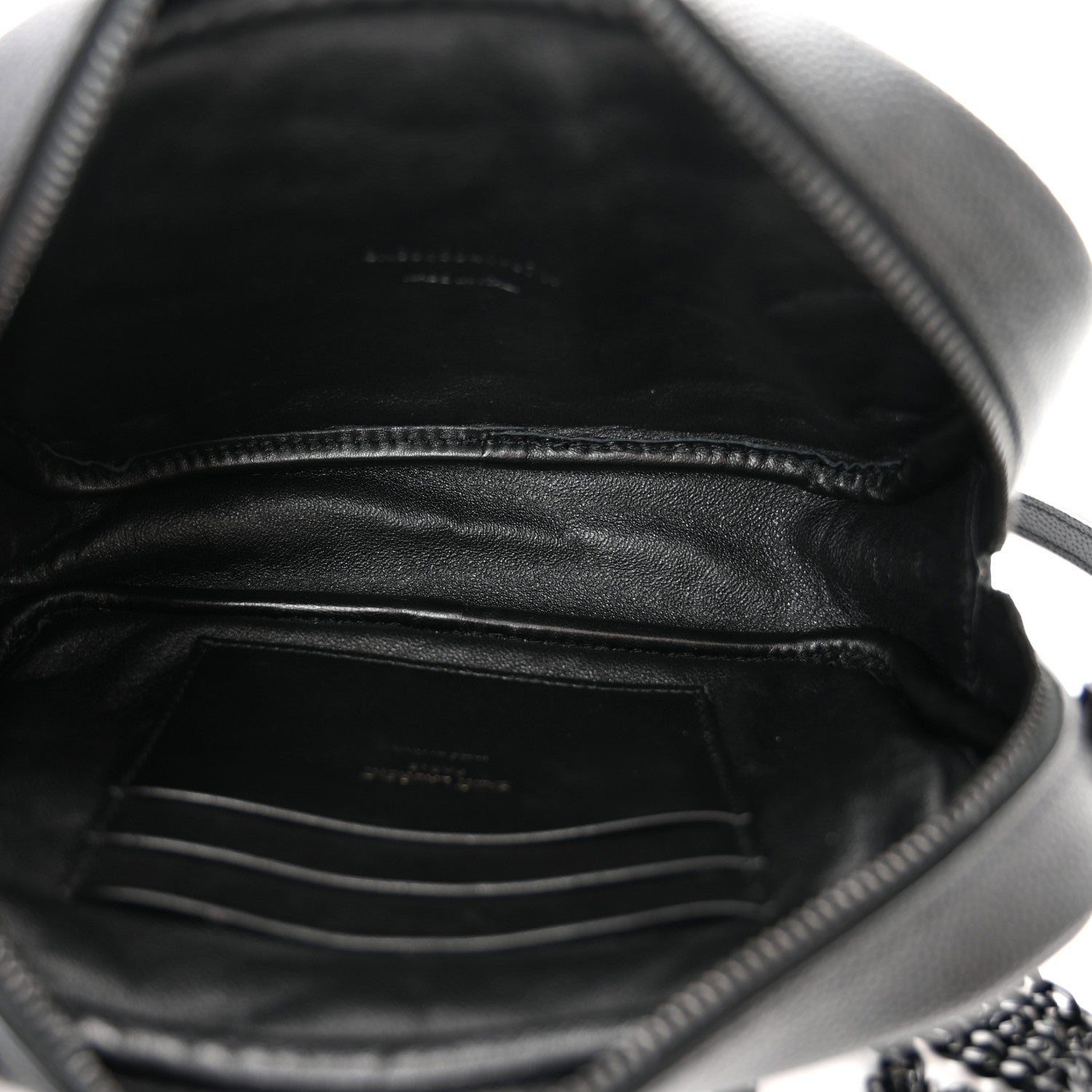 Saint Laurent Grain De Poudre Matelasse Monochrome Monogram Mini Lou Camera Bag Black 5 of 10