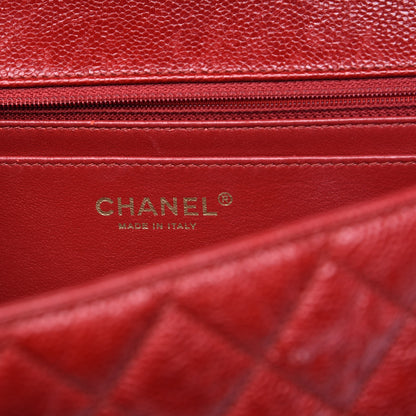 Chanel Crumpled Grained Calfskin Flap Red 6 of 9