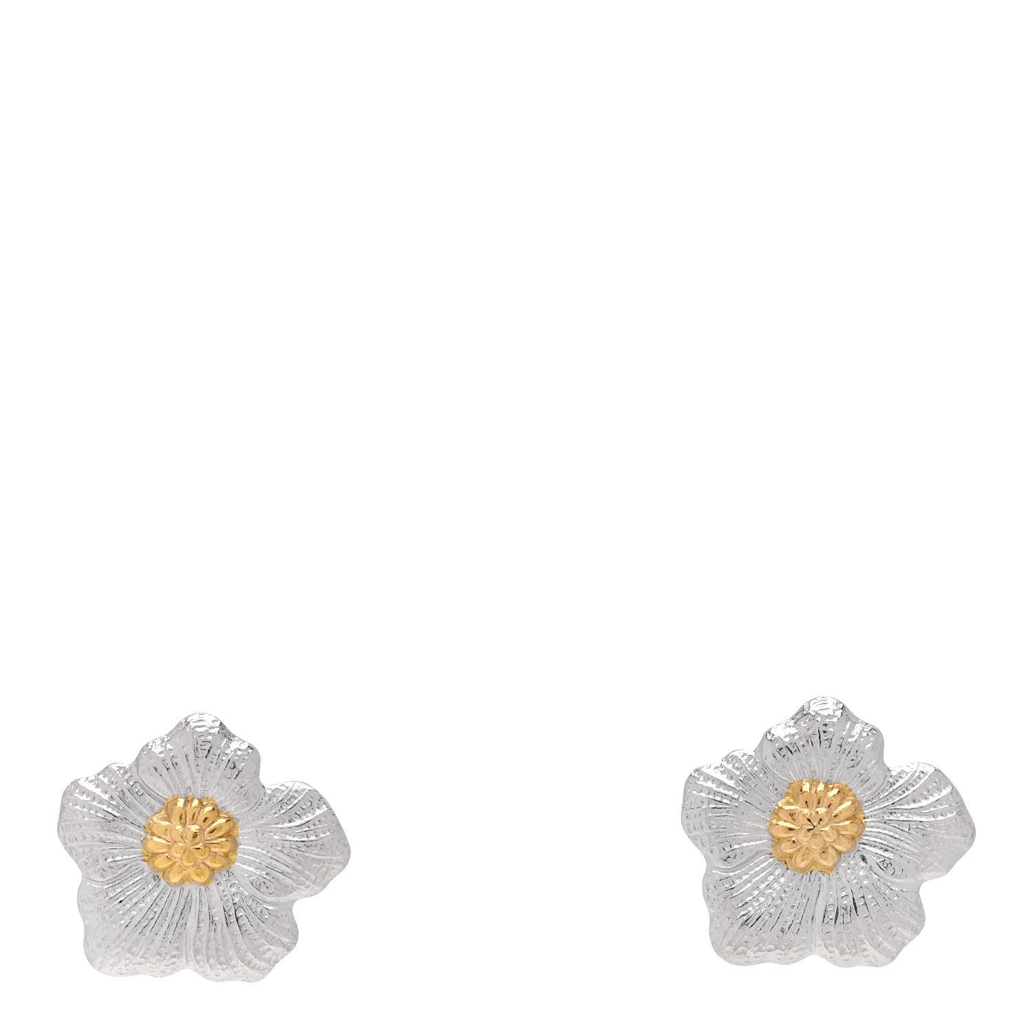 Buccellati Sterling Silver Vermeil Blossoms Gardenia Earrings 1 of 5