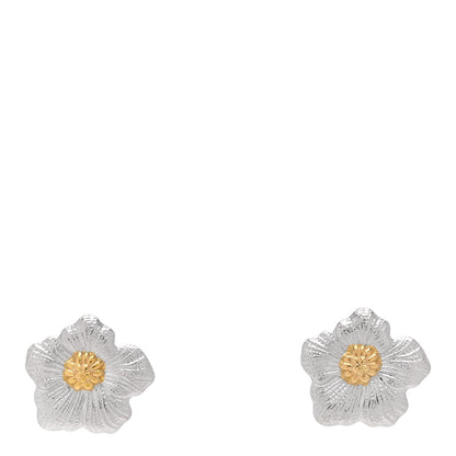 Buccellati Sterling Silver Vermeil Blossoms Gardenia Earrings 1 of 5
