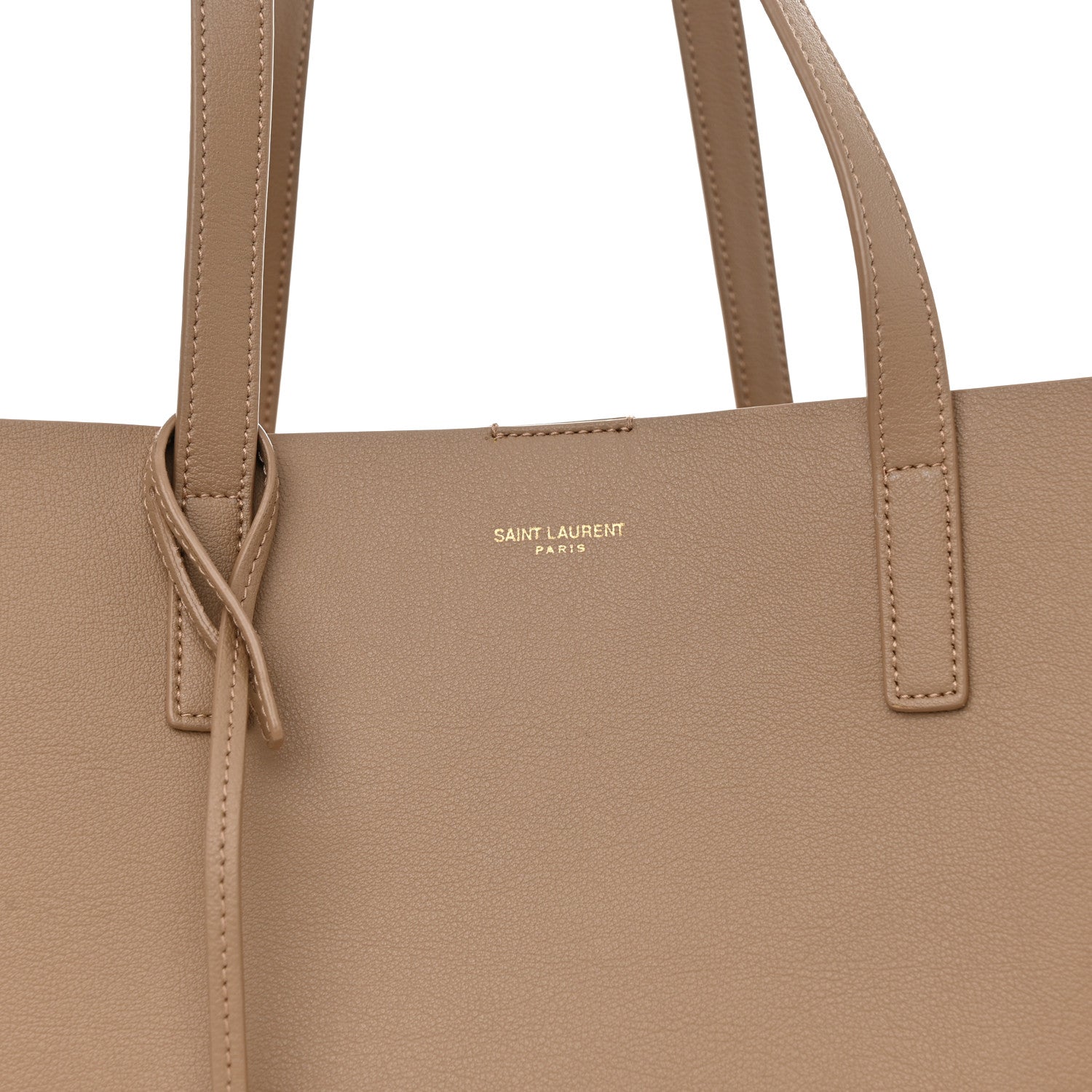 Saint Laurent Calfskin Large Shopping Tote Dark Toffee 8 of 10