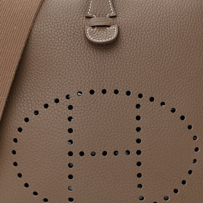Hermes Taurillon Clemence Evelyne III PM Etoupe 8 of 10