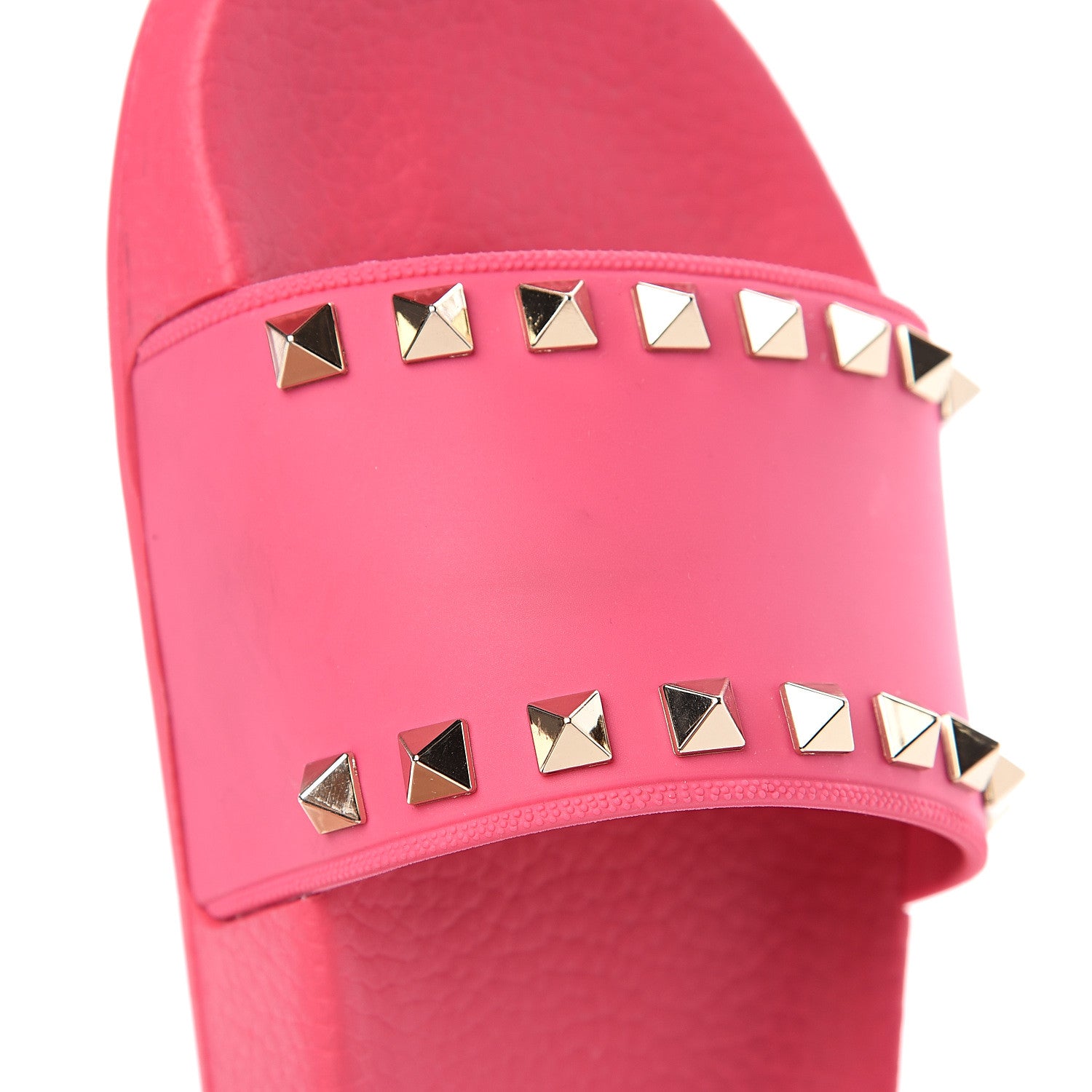 Valentino Garavani Rubber Rockstud Slide Sandals 36 Shadow Pink 8 of 8
