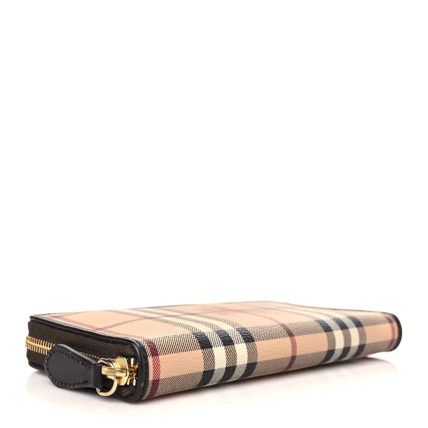 Burberry Haymarket Check Large Ziggy Zip Around Wallet Chocolate 4 of 6