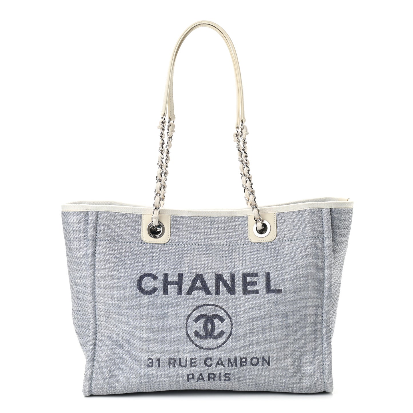 Canvas Small Deauville Tote Denim Blue