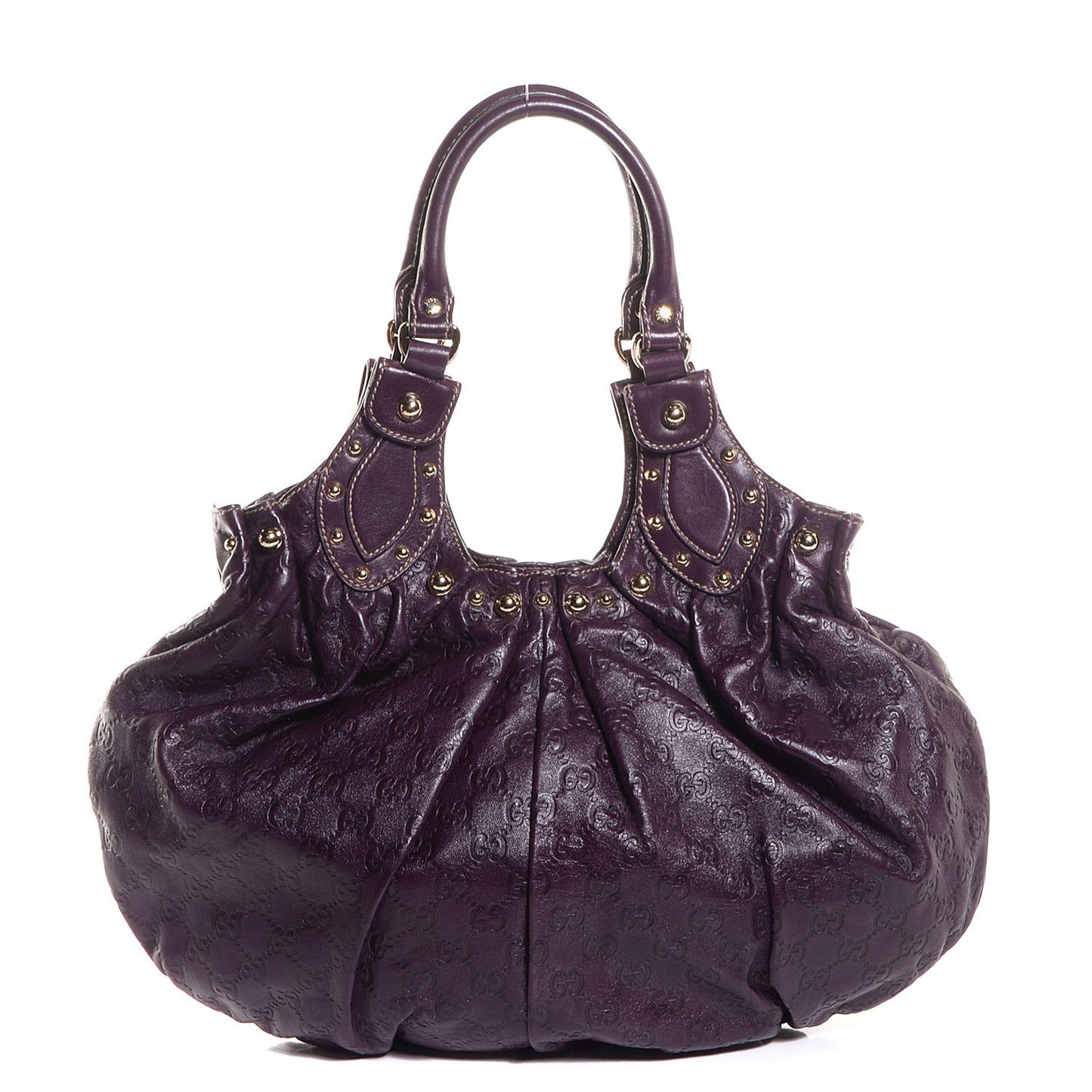 Guccissima Studded Medium Pelham Shoulder Bag Purple