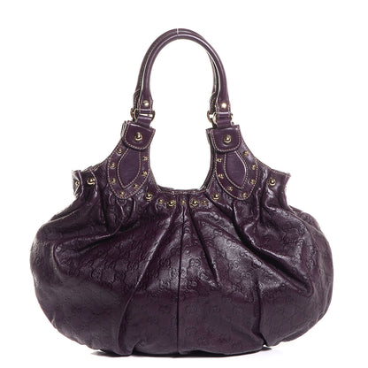 Gucci Guccissima Studded Medium Pelham Shoulder Bag Purple 1 of 7