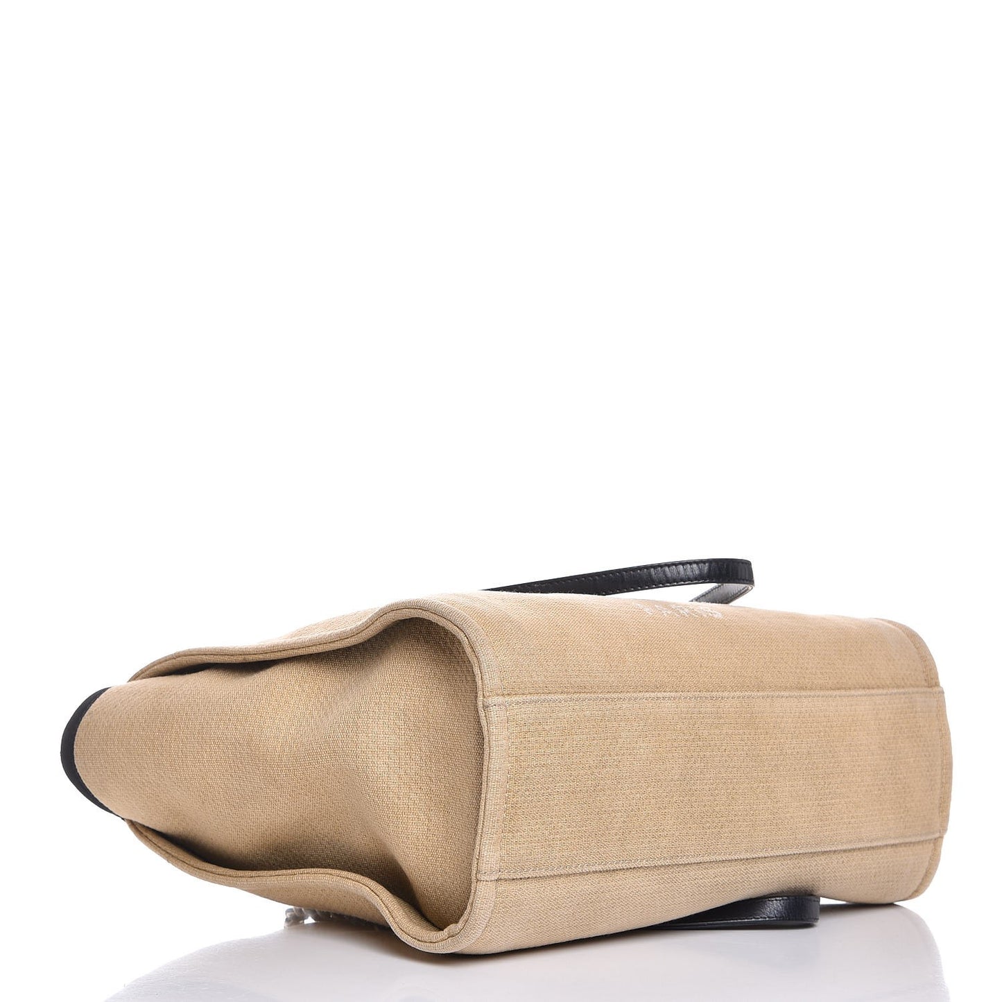 Canvas Small Deauville Tote Beige Black