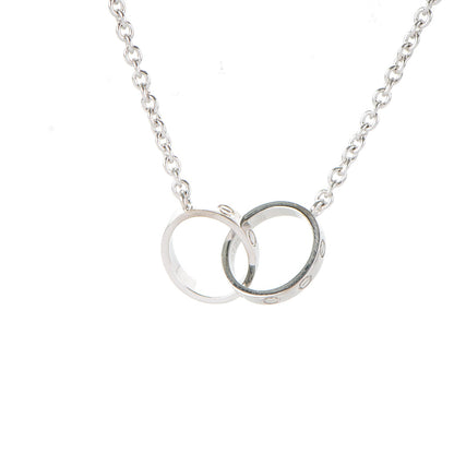 Cartier 18K White Gold Interlocking LOVE Necklace 3 of 7