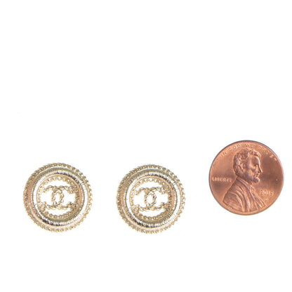 Chanel Twisted CC Earrings Light Gold 2 of 5