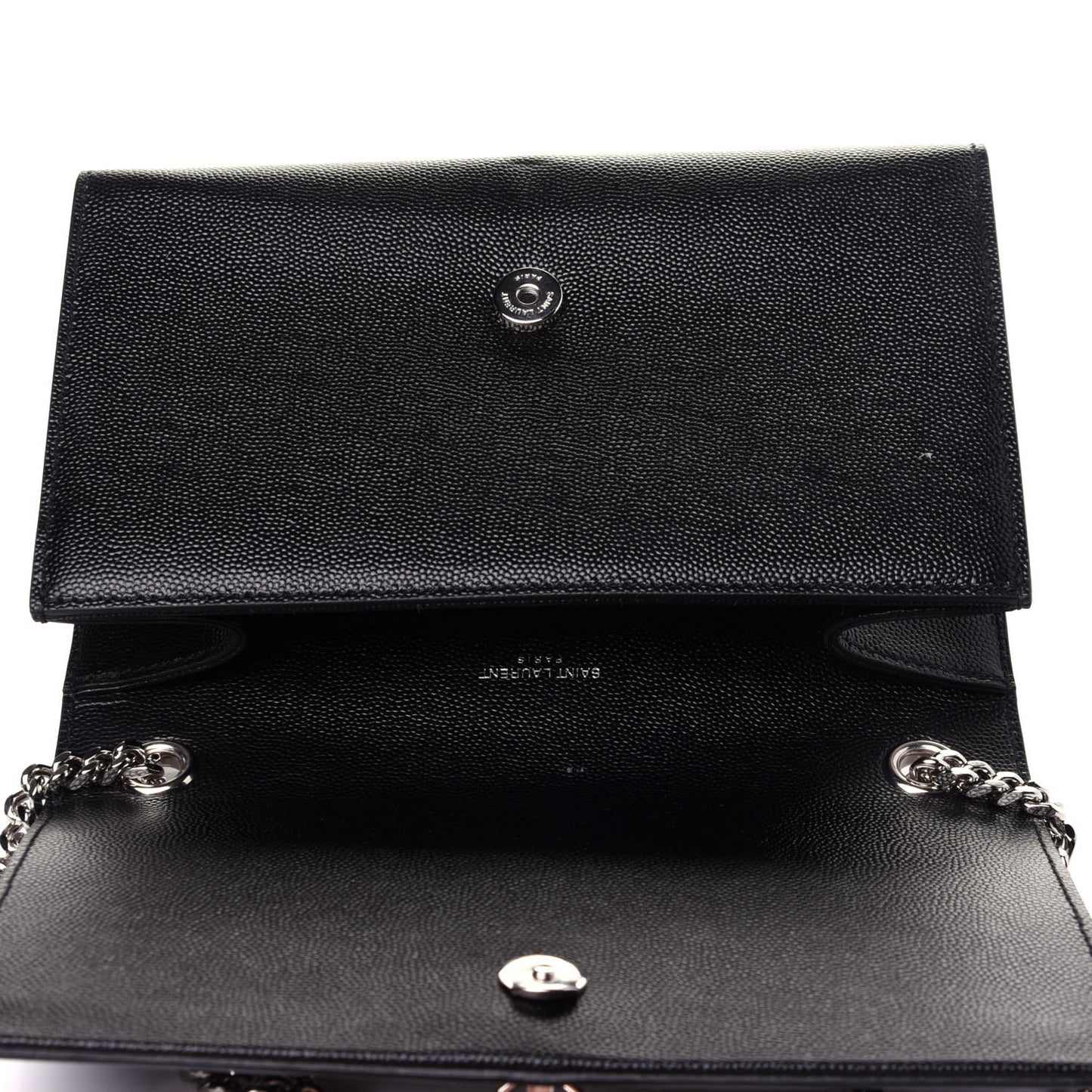 Calfskin Small Classic Monogram Kate Tassel Satchel Black