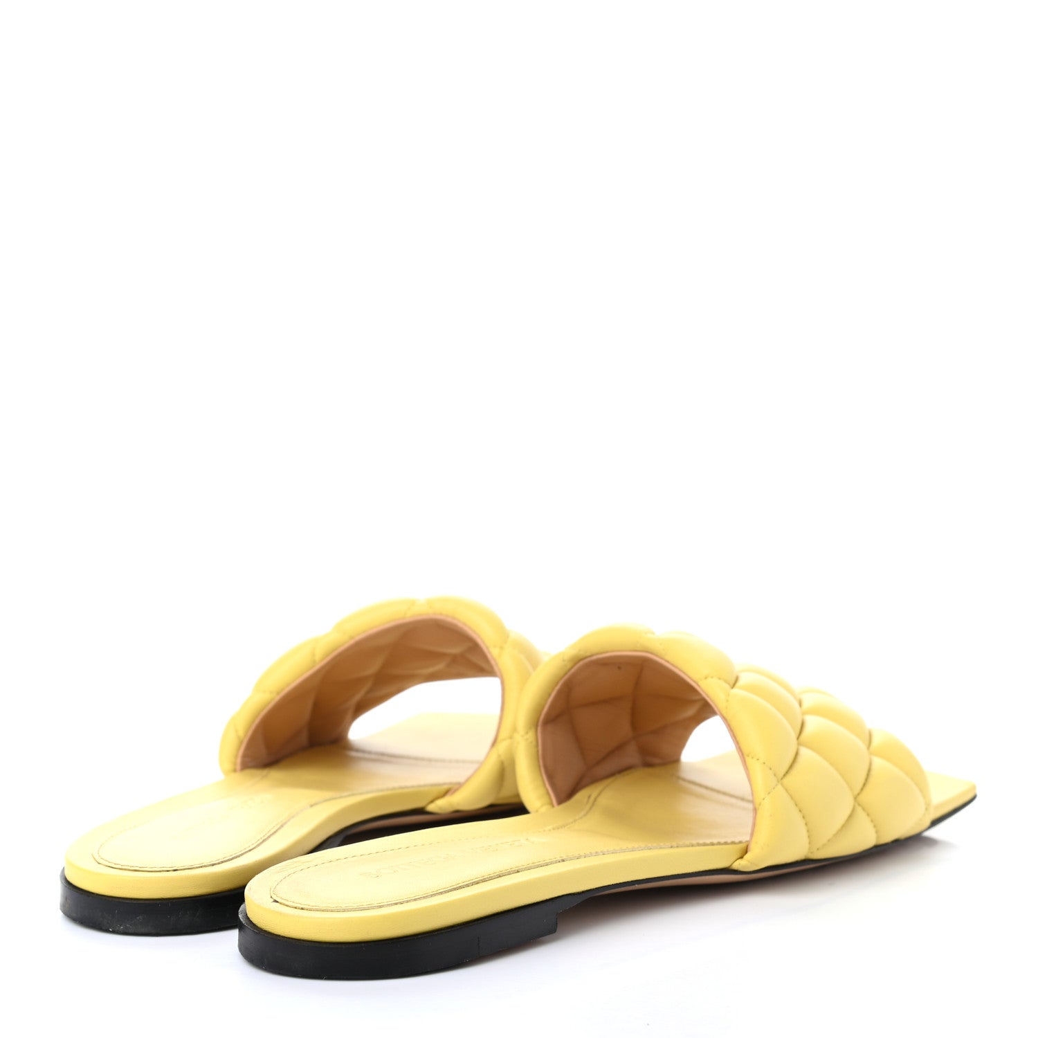Bottega Veneta Nappa Matelasse Padded Flat Sandals 38 Lemon 4 of 9