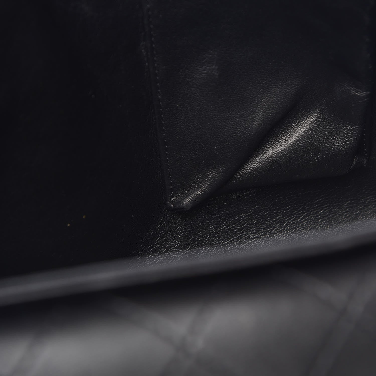 Chanel Lambskin Quilted CC Accordion Shopping Bag Black 12 of 14