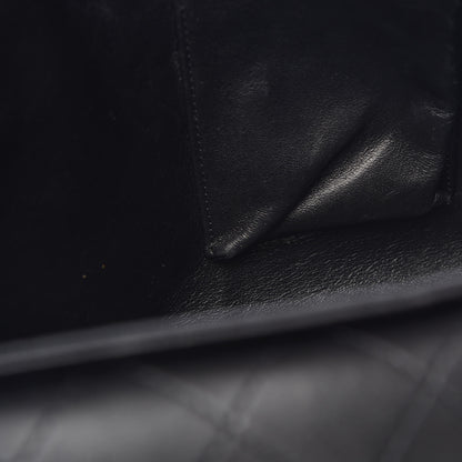 Chanel Lambskin Quilted CC Accordion Shopping Bag Black 12 of 14