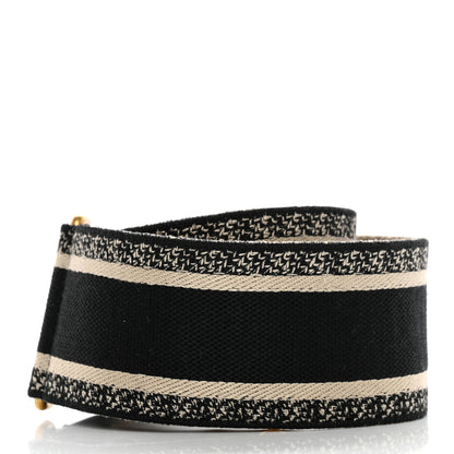 Christian Dior Canvas Embroidered Shoulder Strap Black 2 of 4