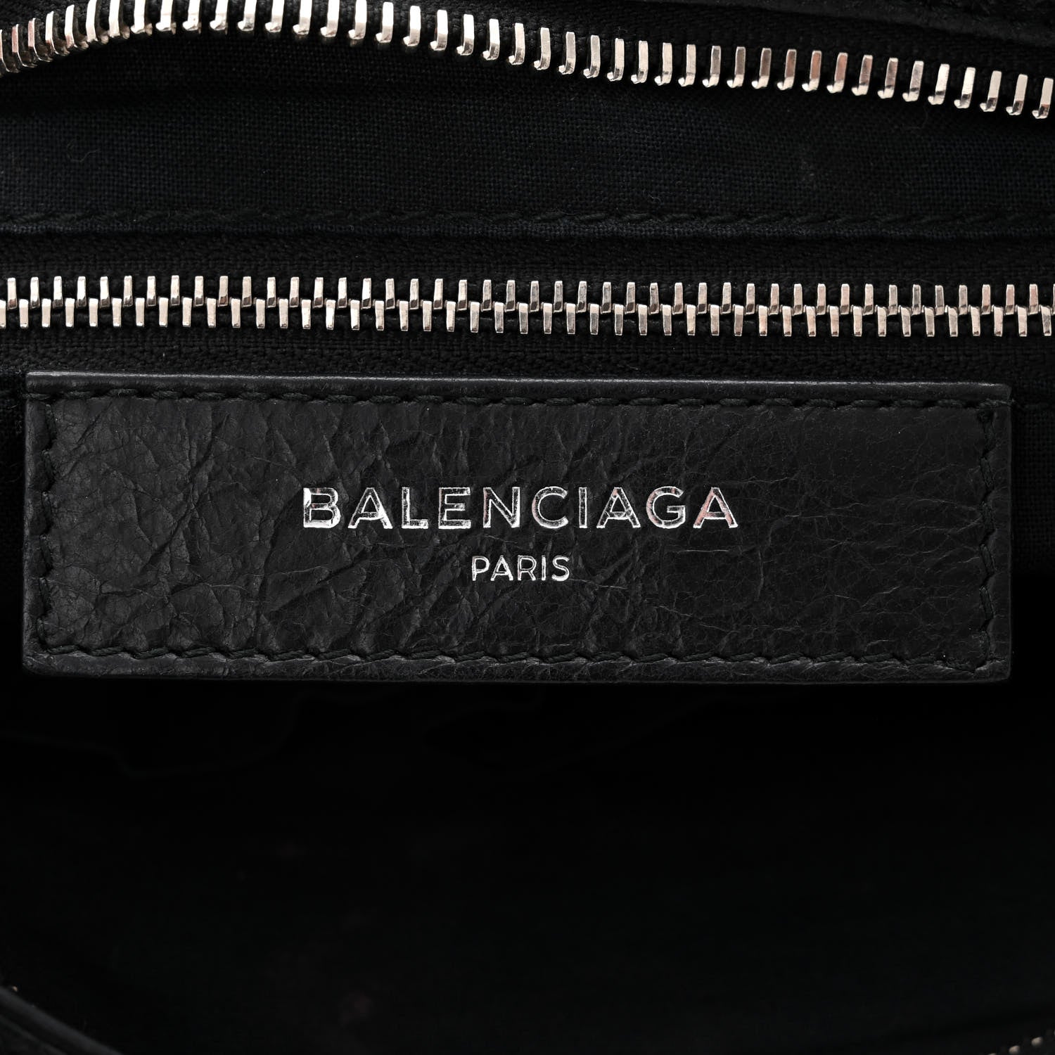 Balenciaga Agneau Classic Silver Hardware S City Logo Strap Black 6 of 13