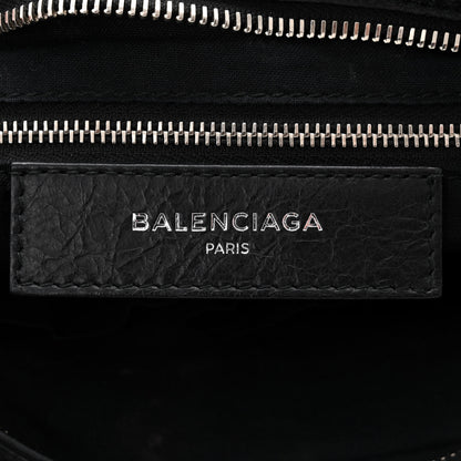 Balenciaga Agneau Classic Silver Hardware S City Logo Strap Black 6 of 13
