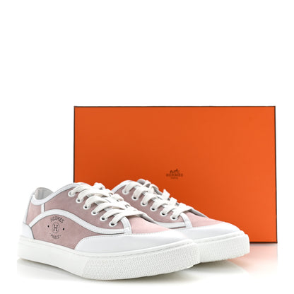 Hermes Suede Get Sneakers 37.5 Rose Porcelaine 10 of 10