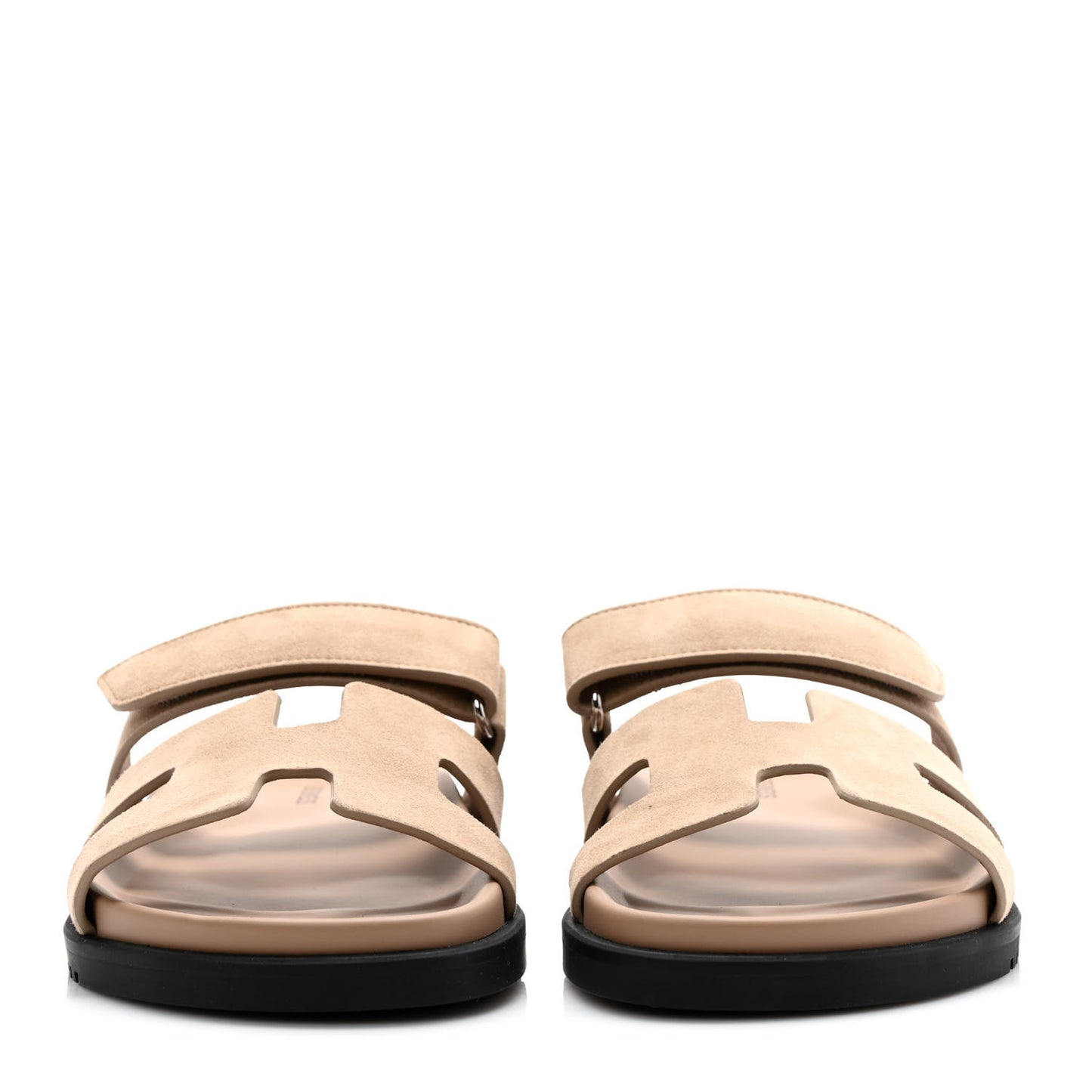 Suede Goatskin Womens Chypre Sandals 37 Beige Argile