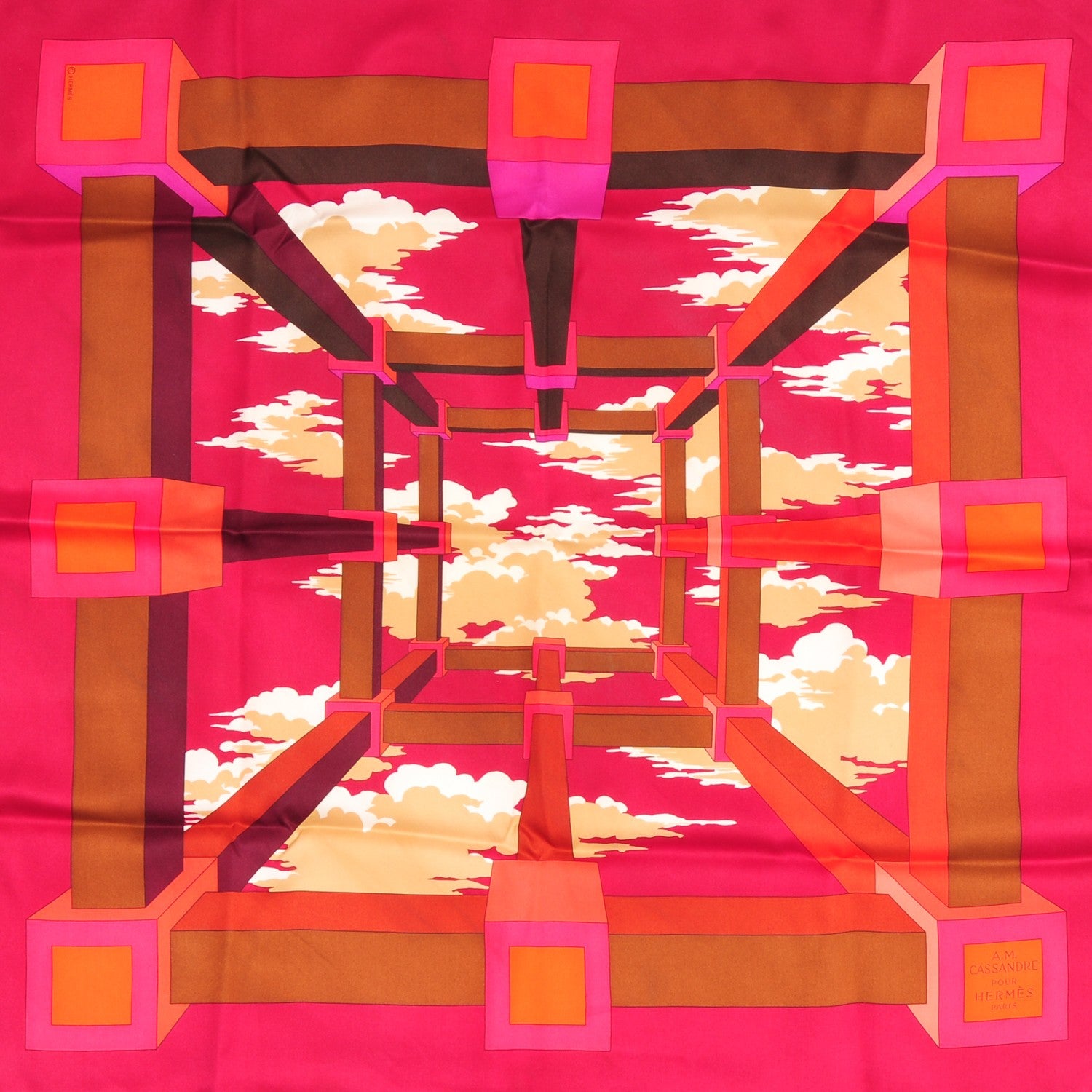 Hermes Silk Perspectives Cassandre Scarf 70 1 of 6