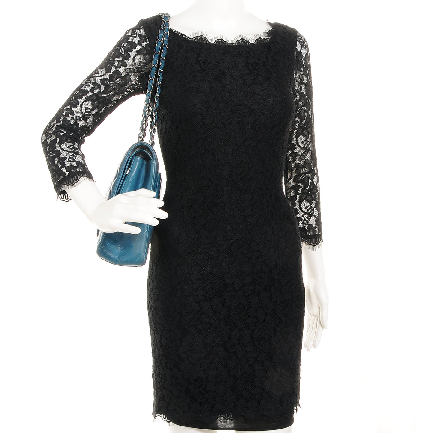 Lambskin Maxi Double Flap Turquoise