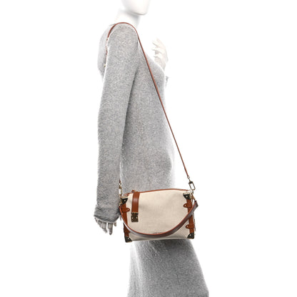 Louis Vuitton Canvas Side Trunk MM Ecru Cognac 2 of 9