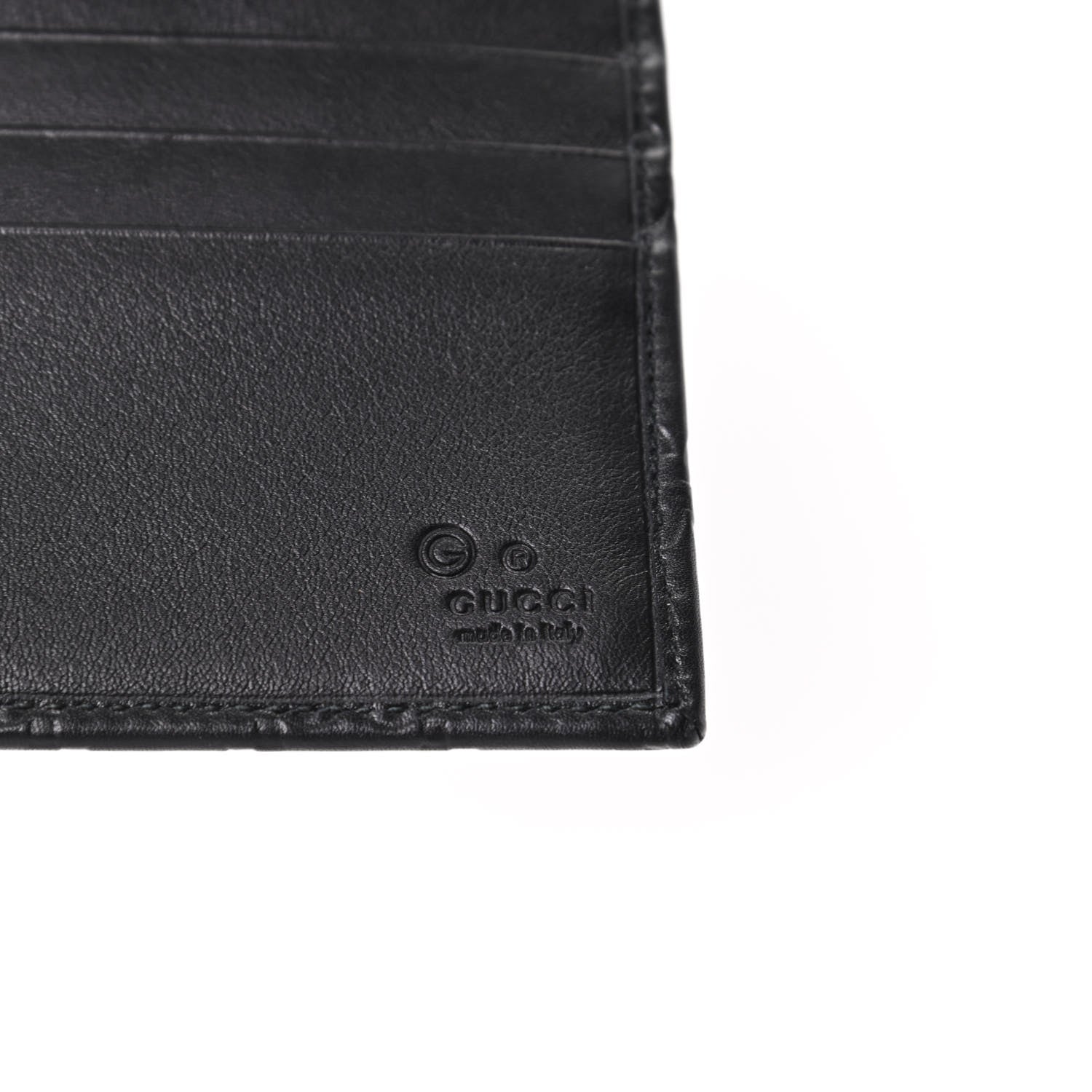 Gucci Guccissima Continental Flap Wallet Black 6 of 7