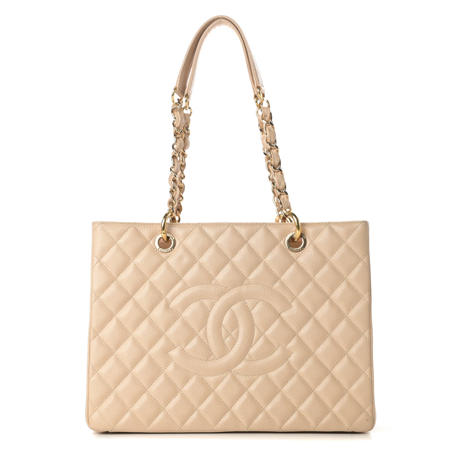 Chanel Caviar Quilted Grand Shopping Tote GST Beige Clair 1 of 11