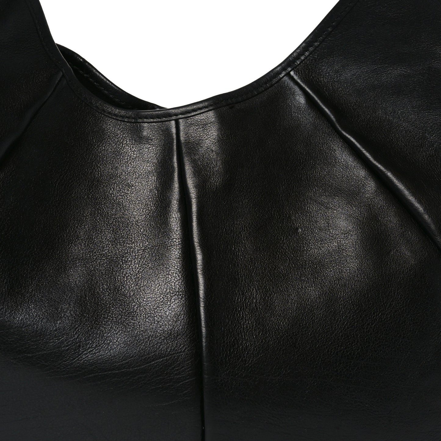 Calfskin Buffalo Horn Mombasa Hobo Black