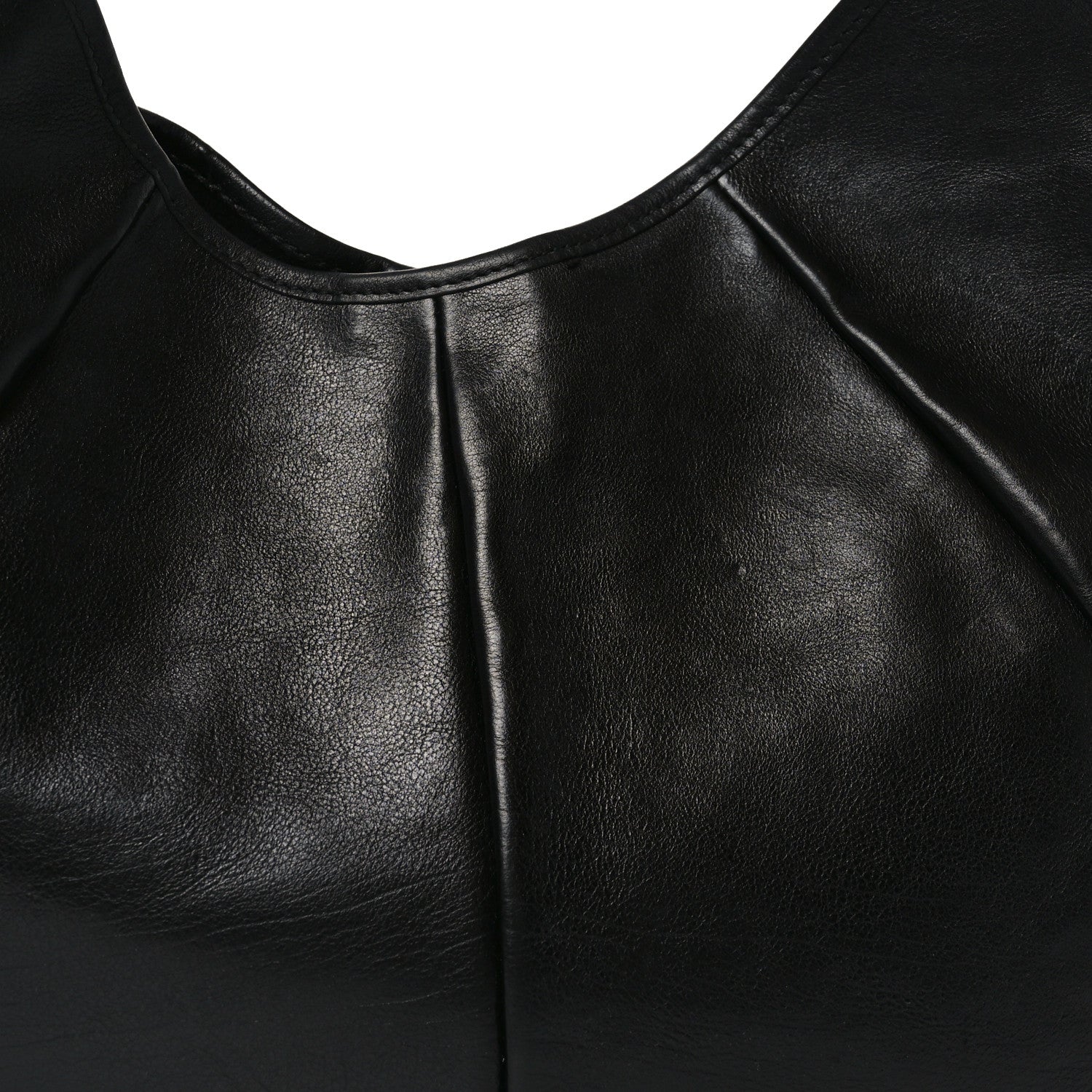 Saint Laurent Calfskin Buffalo Horn Mombasa Hobo Black 6 of 8