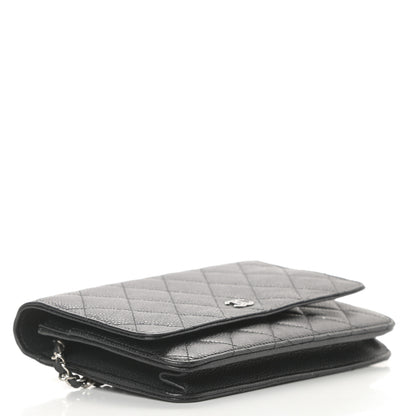 Chanel Caviar Quilted Wallet On Chain WOC Black 4 of 13