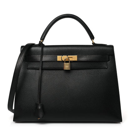 Hermes Togo Kelly Sellier 32 Black 1 of 9
