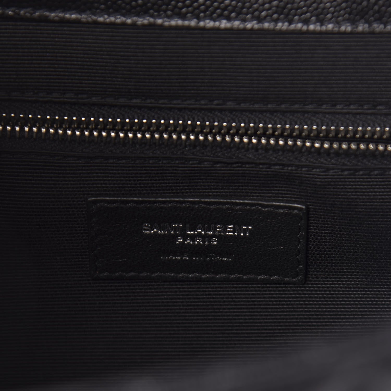Saint Laurent Grain De Poudre Textured Mixed Matelasse Large Triquilt Monogram Satchel Black 9 of 10