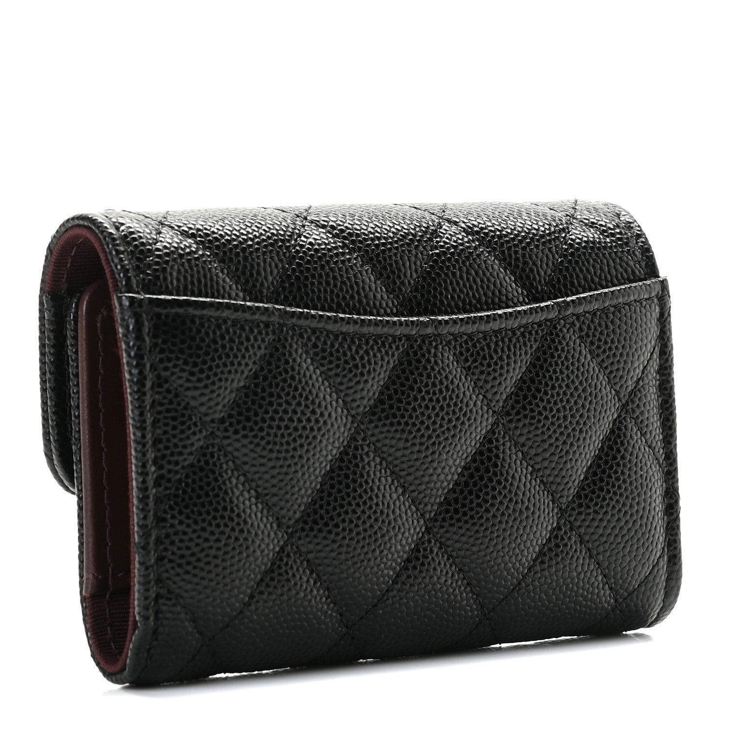 Chanel Caviar Quilted Classic 4 Key Holder Wallet Black 3 of 8