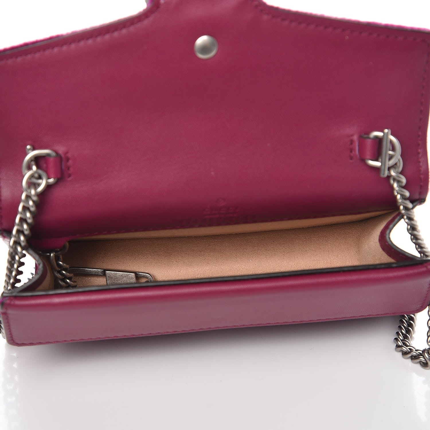 Gucci Velvet Super Mini Dionysus Shoulder Bag Fuchsia Violet Cyclamen 6 of 15