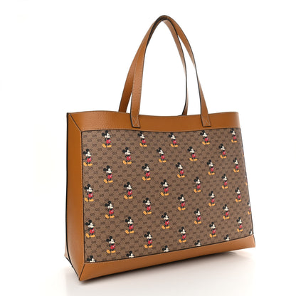 Gucci X DISNEY Mini Vintage GG Supreme Monogram Mickey Mouse Large Shopping Tote Beige Vintage Sun Oil 4 of 11