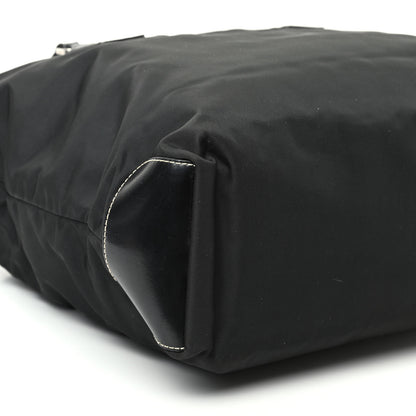 Prada Tessuto Nylon Calfskin Tote Black 6 of 9