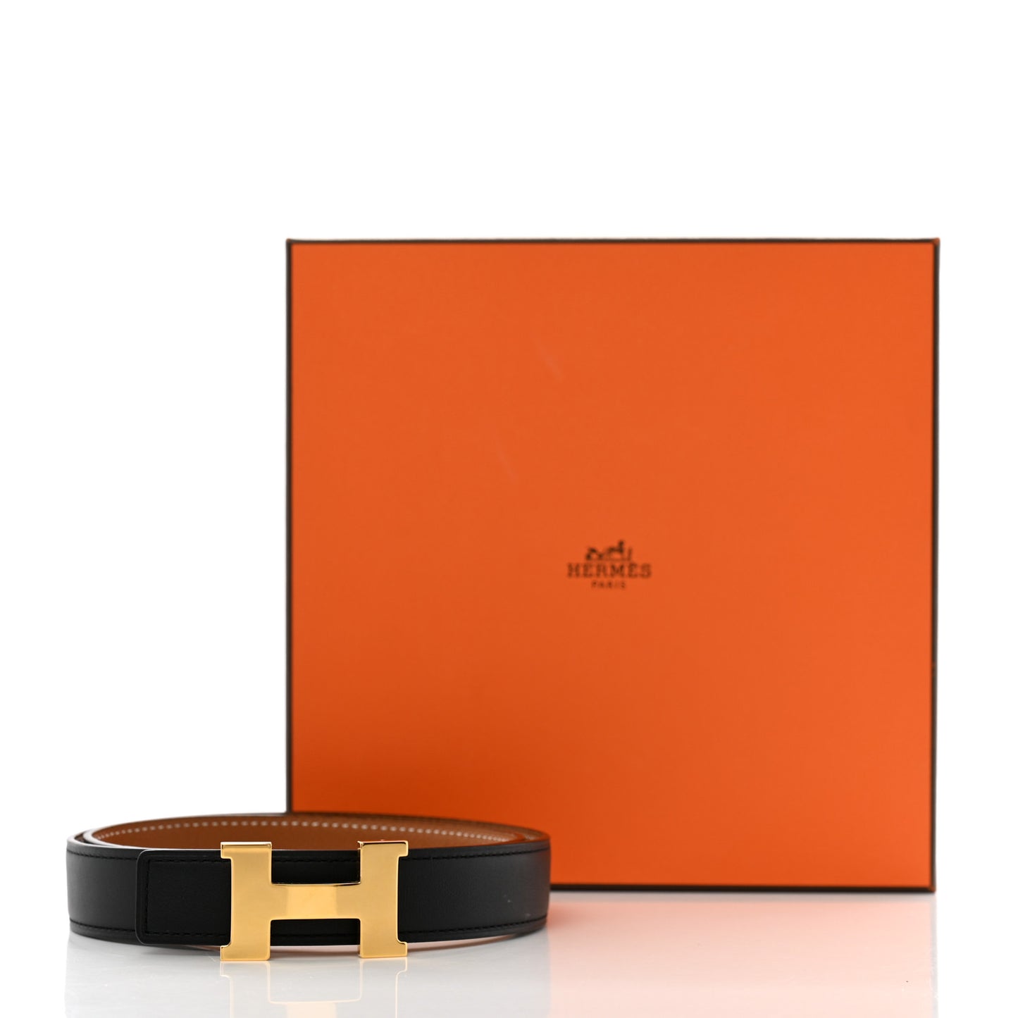 Swift Epsom 24mm Constance H Belt 65 Black Gold