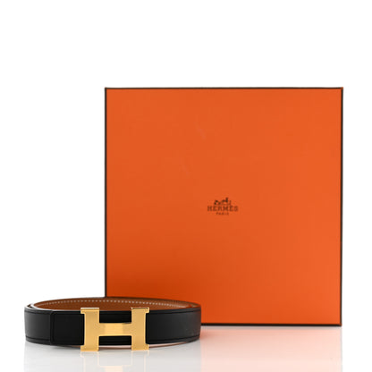 Hermes Swift Epsom 24mm Constance H Belt 65 Black Gold 7 of 7