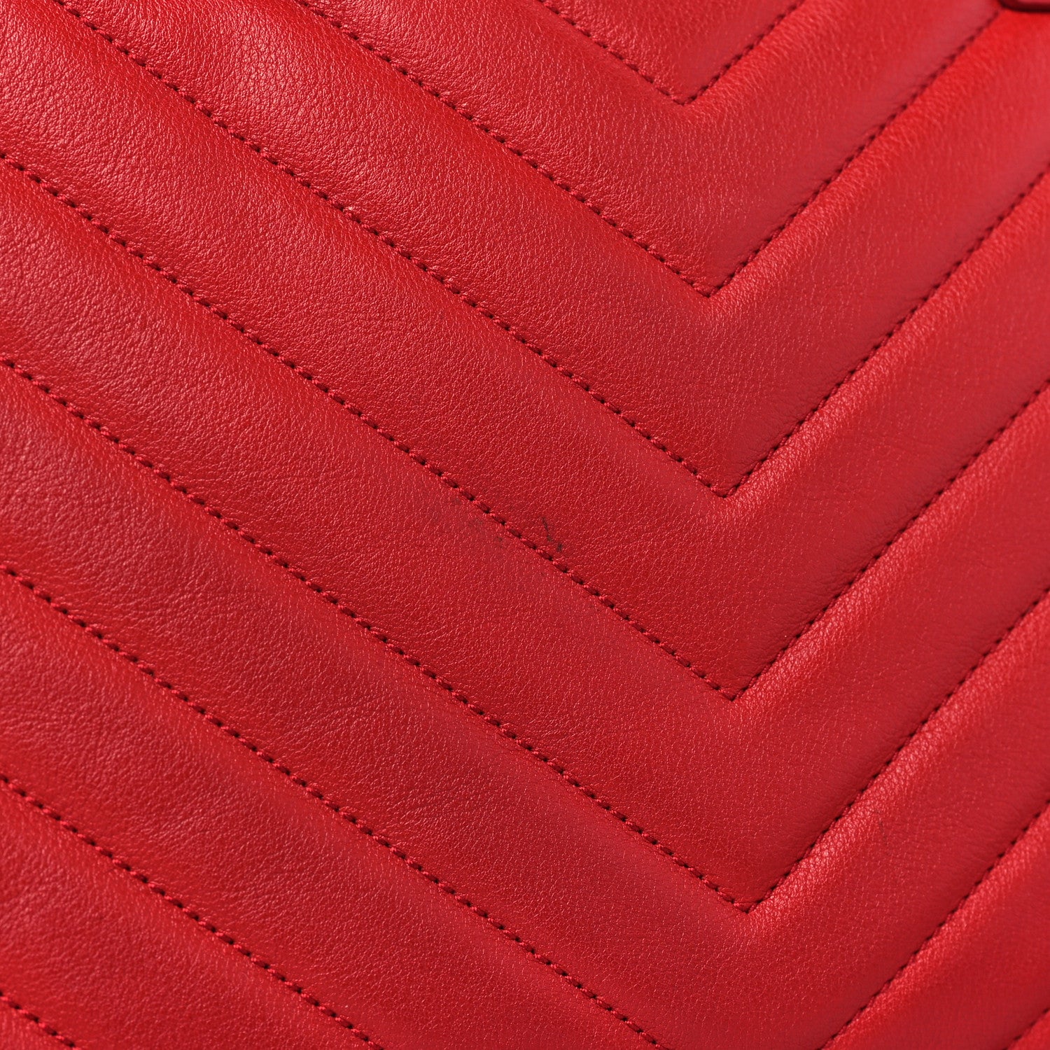 Saint Laurent Calfskin Matelasse Chevron Small Monogram Cabas Lipstick Red 9 of 14
