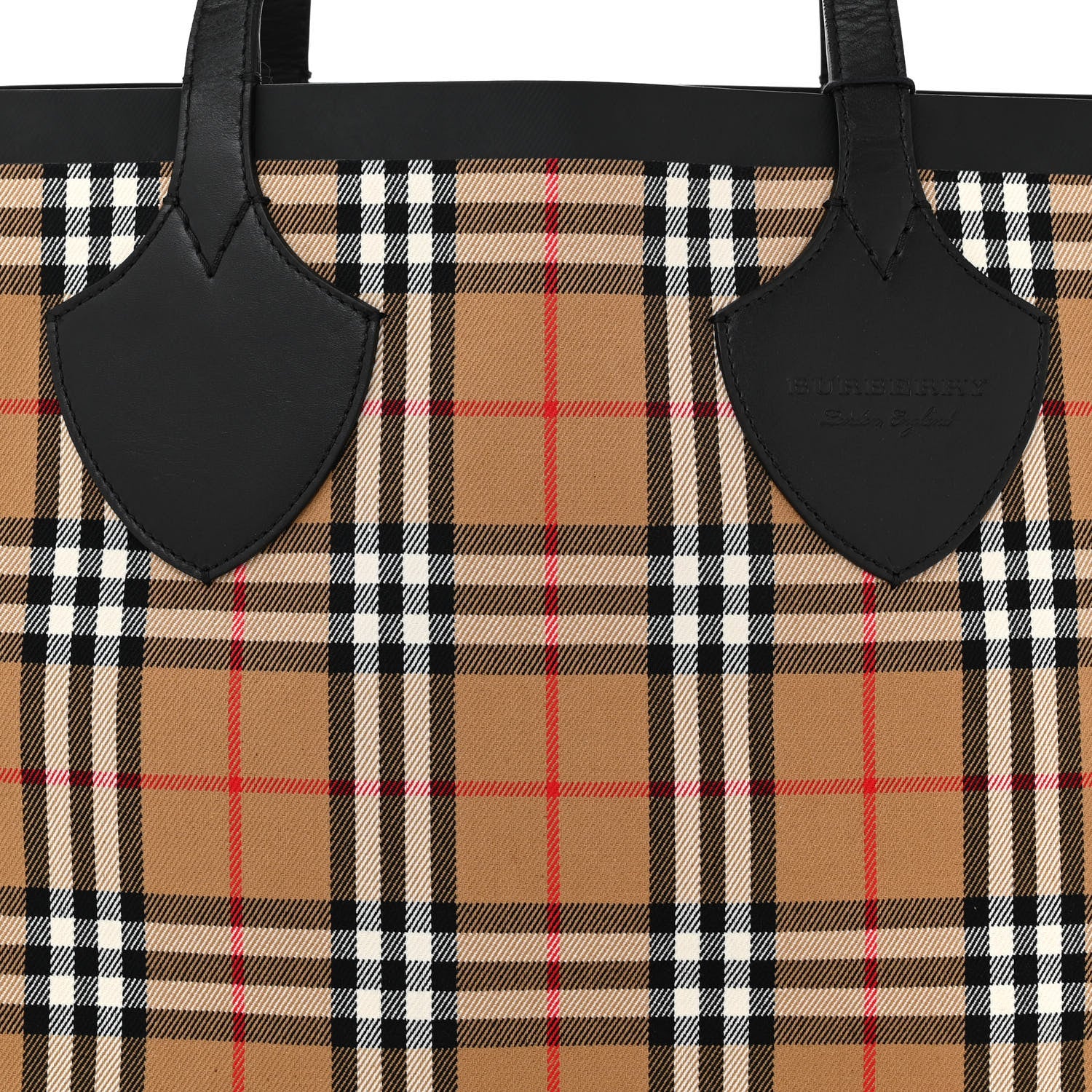Burberry Vintage Check Medium The Giant Reversible Tote Antique Yellow Bright Red 13 of 17