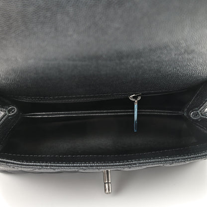 Chanel Caviar Lizard Embossed Quilted Mini Coco Handle Flap Black 4 of 8