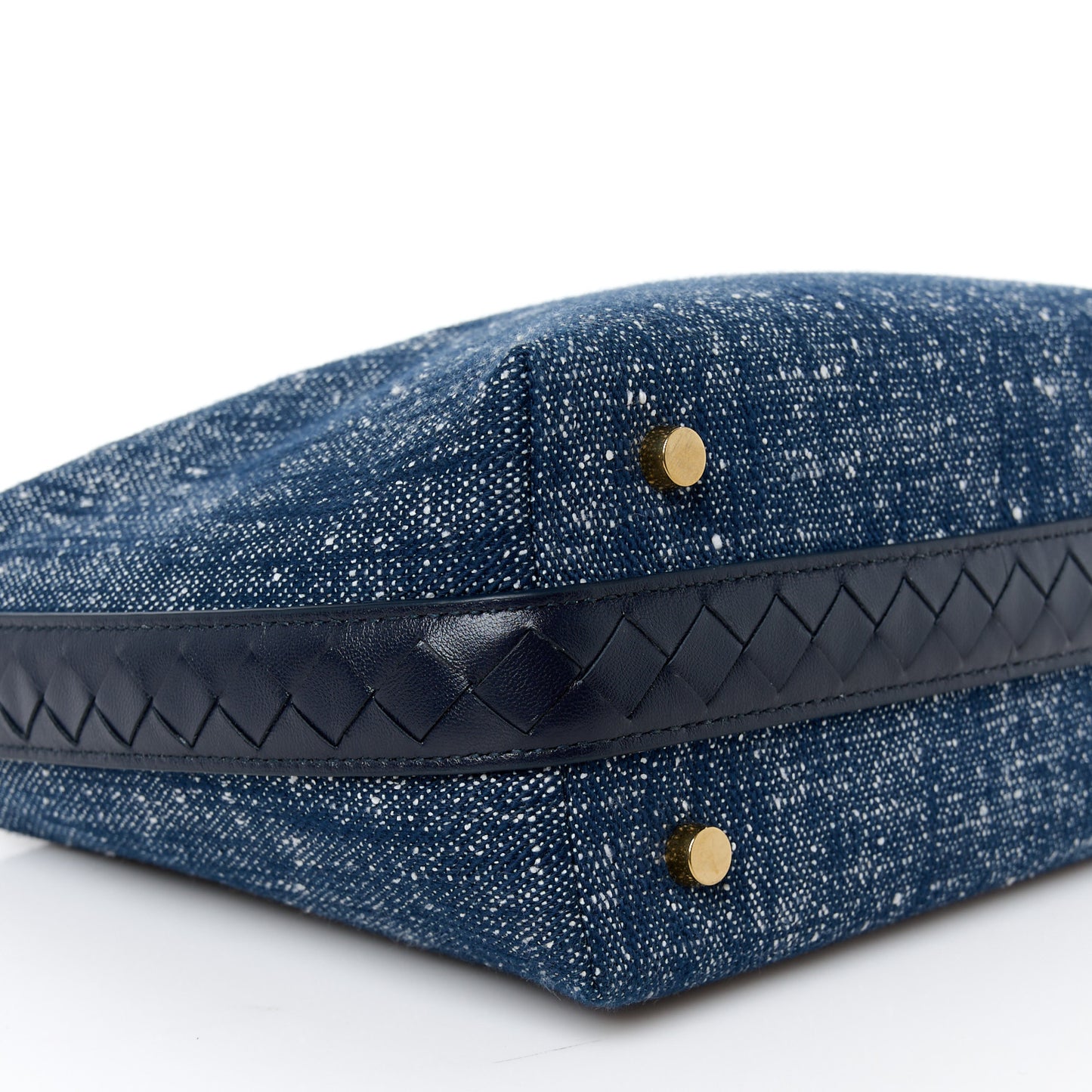 Denim Boucle Wallace Shoulder Bag Navy White Space