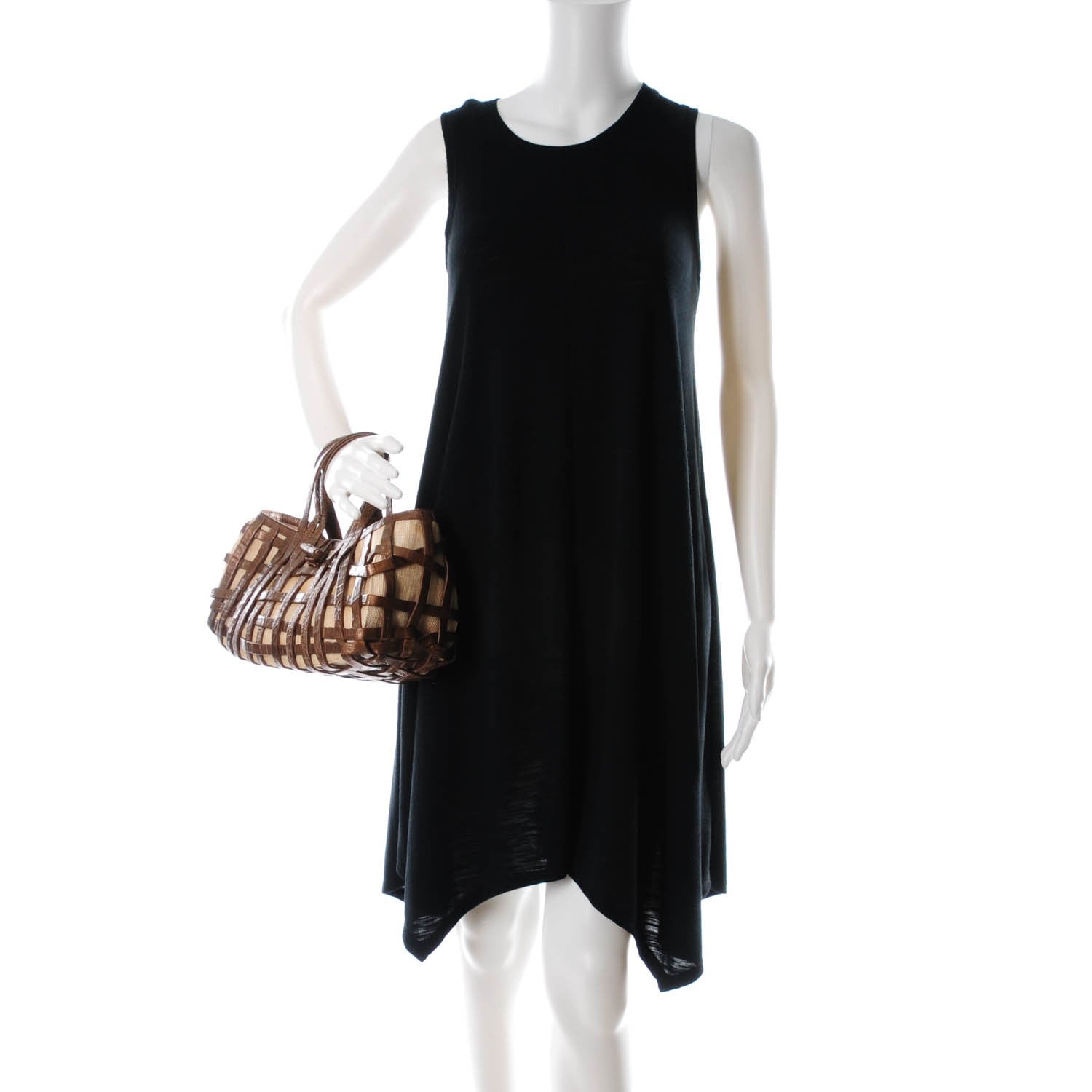 Nancy Gonzalez Crocodile Woven Tote Chocolate 2 of 7