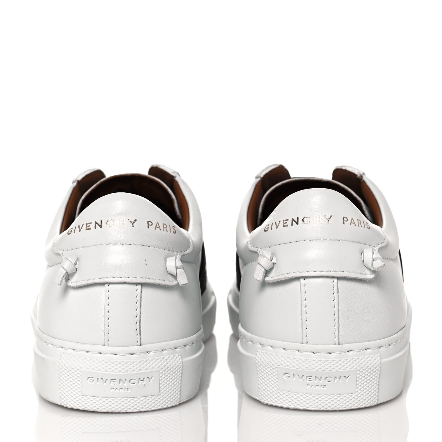 Givenchy Calfskin Band Logo Womens Urban Street Sneakers 38.5 White Black 5 of 10