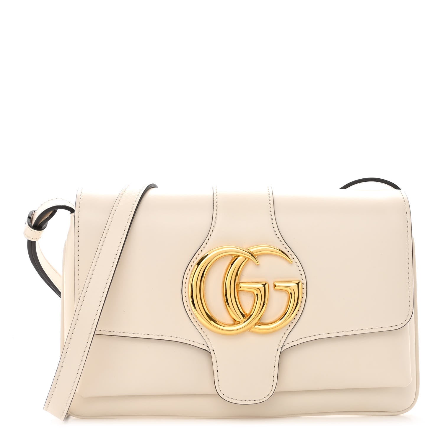 Gucci Calfskin Small Arli Flap Shoulder Bag Mystic White 1 of 9