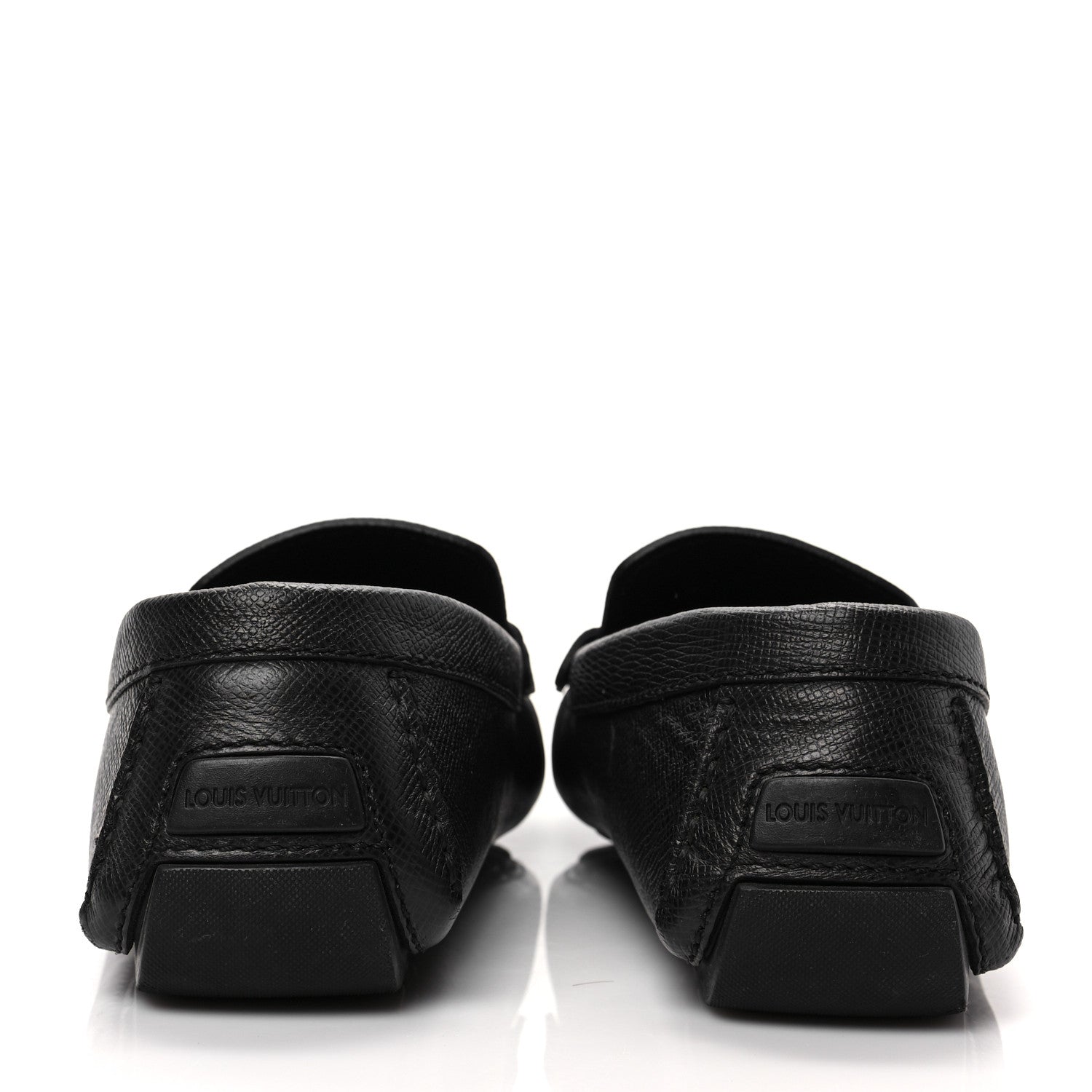 Louis Vuitton Taiga Mens Monte Carlo Car Shoe Moccasin Loafers 8 Black 5 of 11