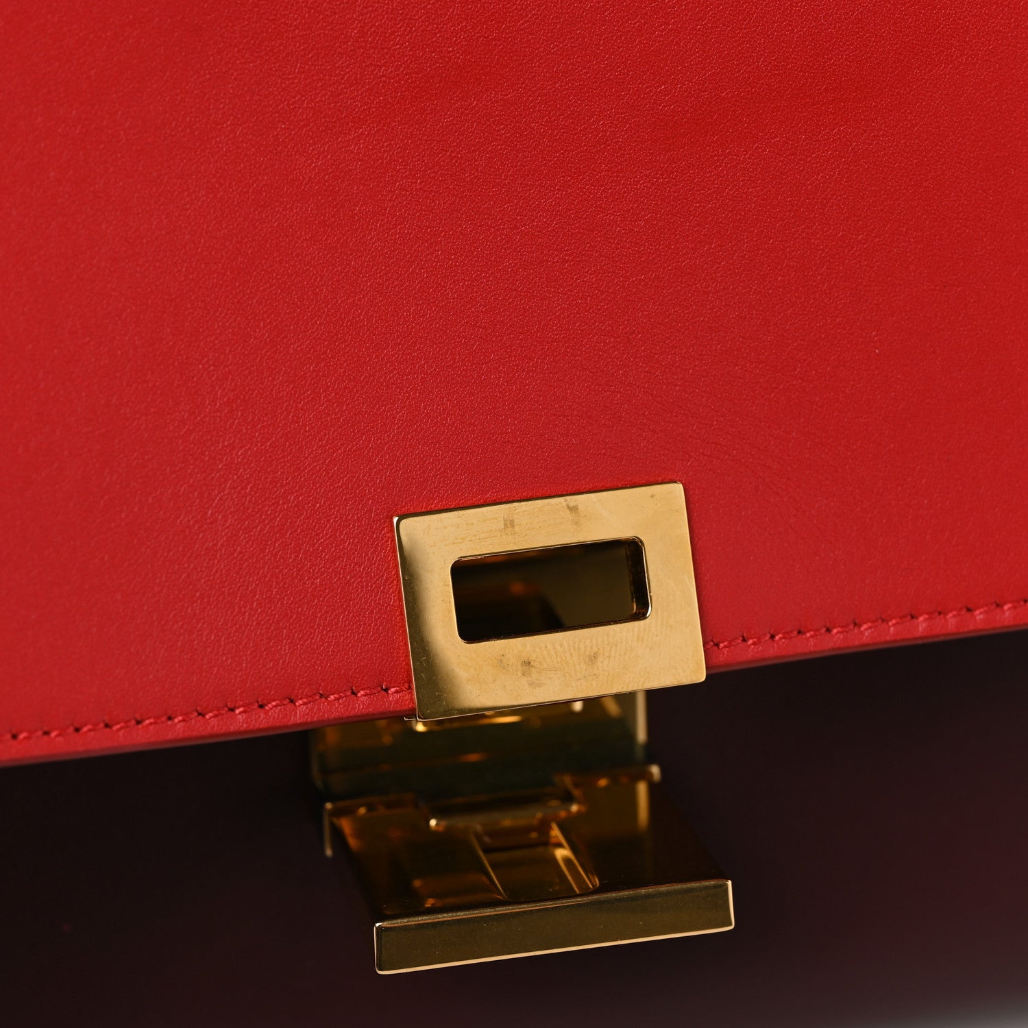 Celine Satin Baby Grained Calfskin Small Tri-Color Trapeze Carmin 9 of 9